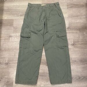 Vtg Y2K 2001 Levi's SilverTab Olive Green Cargo Pants W36 L32 Baggy Skater EUC